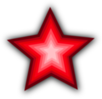 Glowing Red Star Graphic PNG