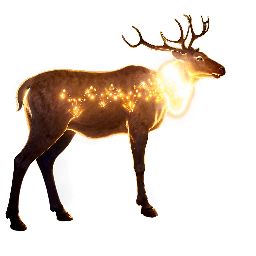 Download Glowing Reindeer Png 2 | Wallpapers.com