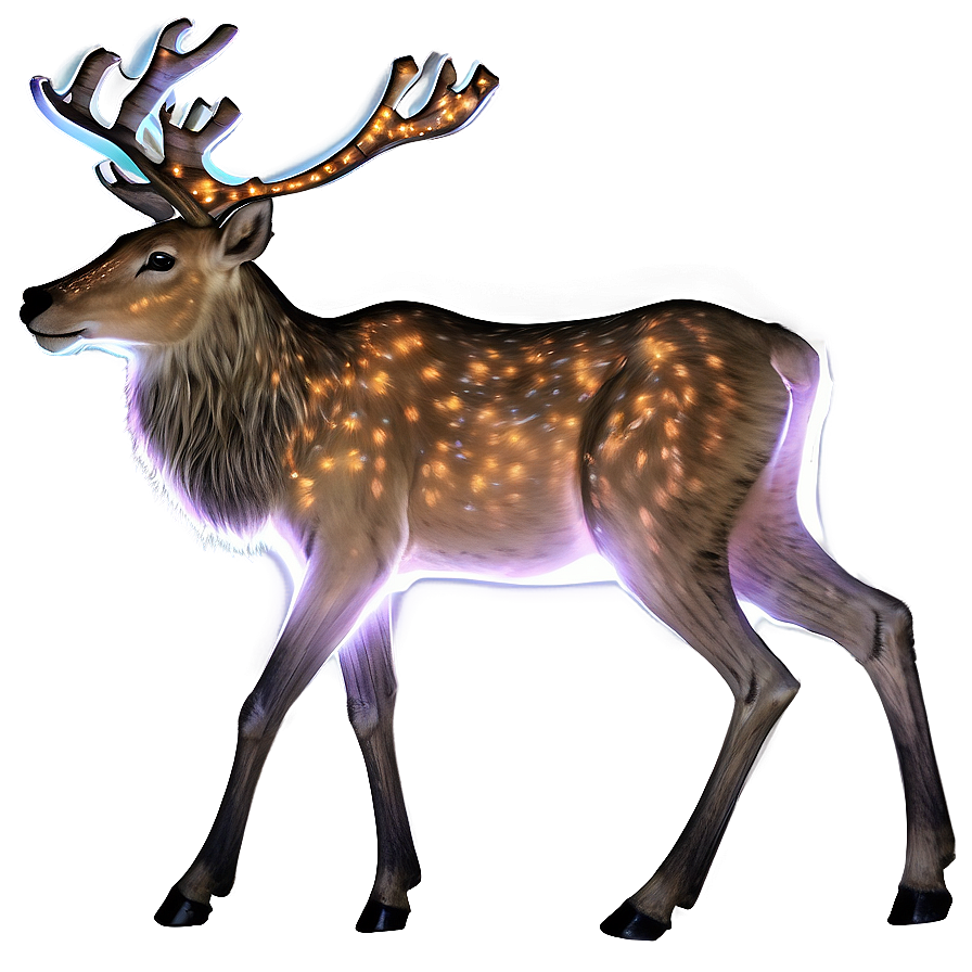 Download Glowing Reindeer Png Bwd30 | Wallpapers.com