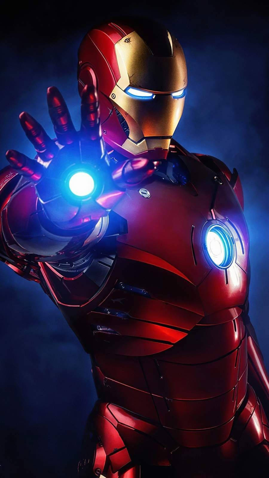 Glowing Repulsor Iron Man Android Wallpaper
