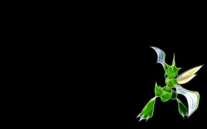 Glowing Scyther Fighting Stance Wallpaper