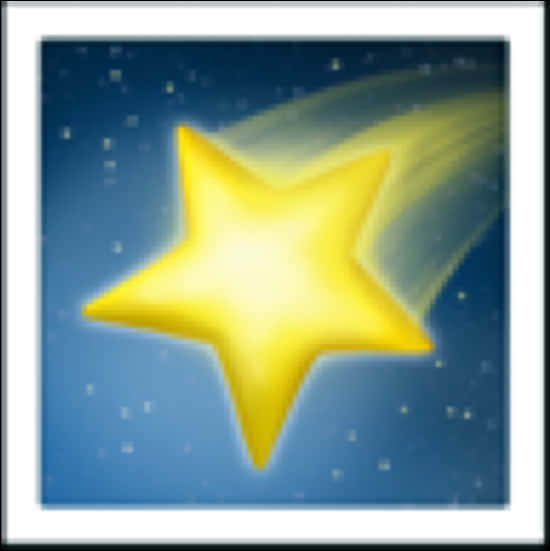 Glowing Shooting Star Illustration PNG