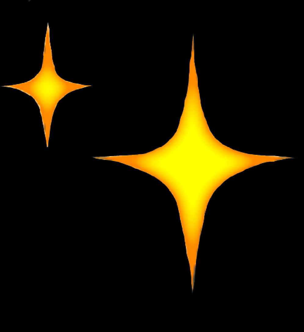 Glowing Sparkleson Black Background PNG