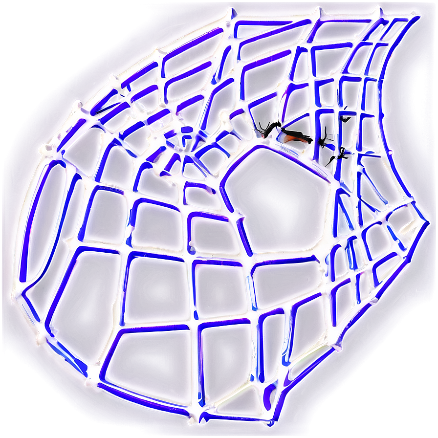 Glowing Spider Web Art PNG