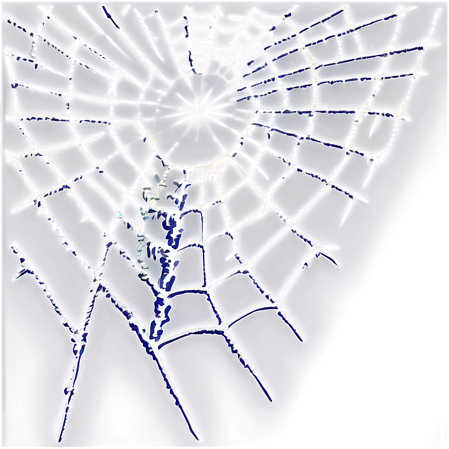 Glowing Spider Web Art PNG