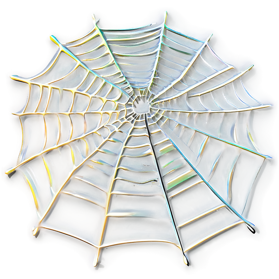 Glowing Spider Web Artwork PNG