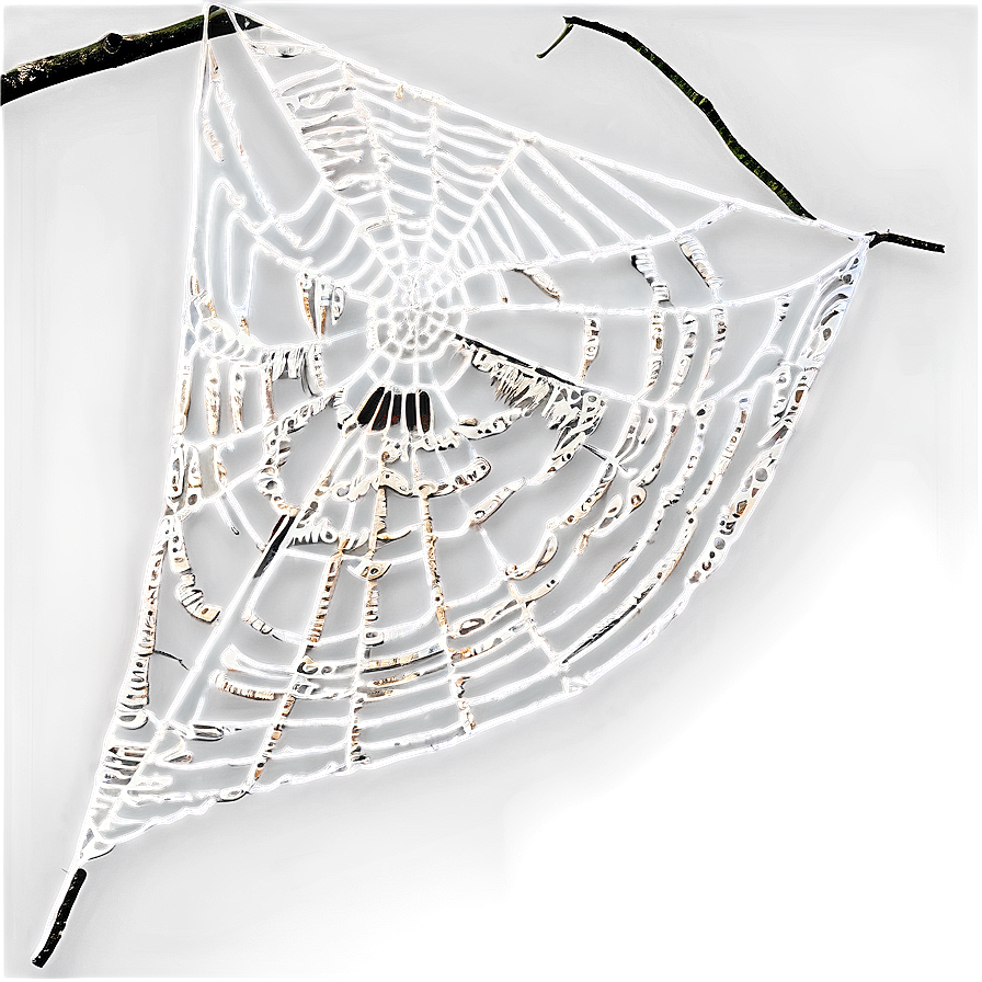 Glowing Spider Web Night PNG