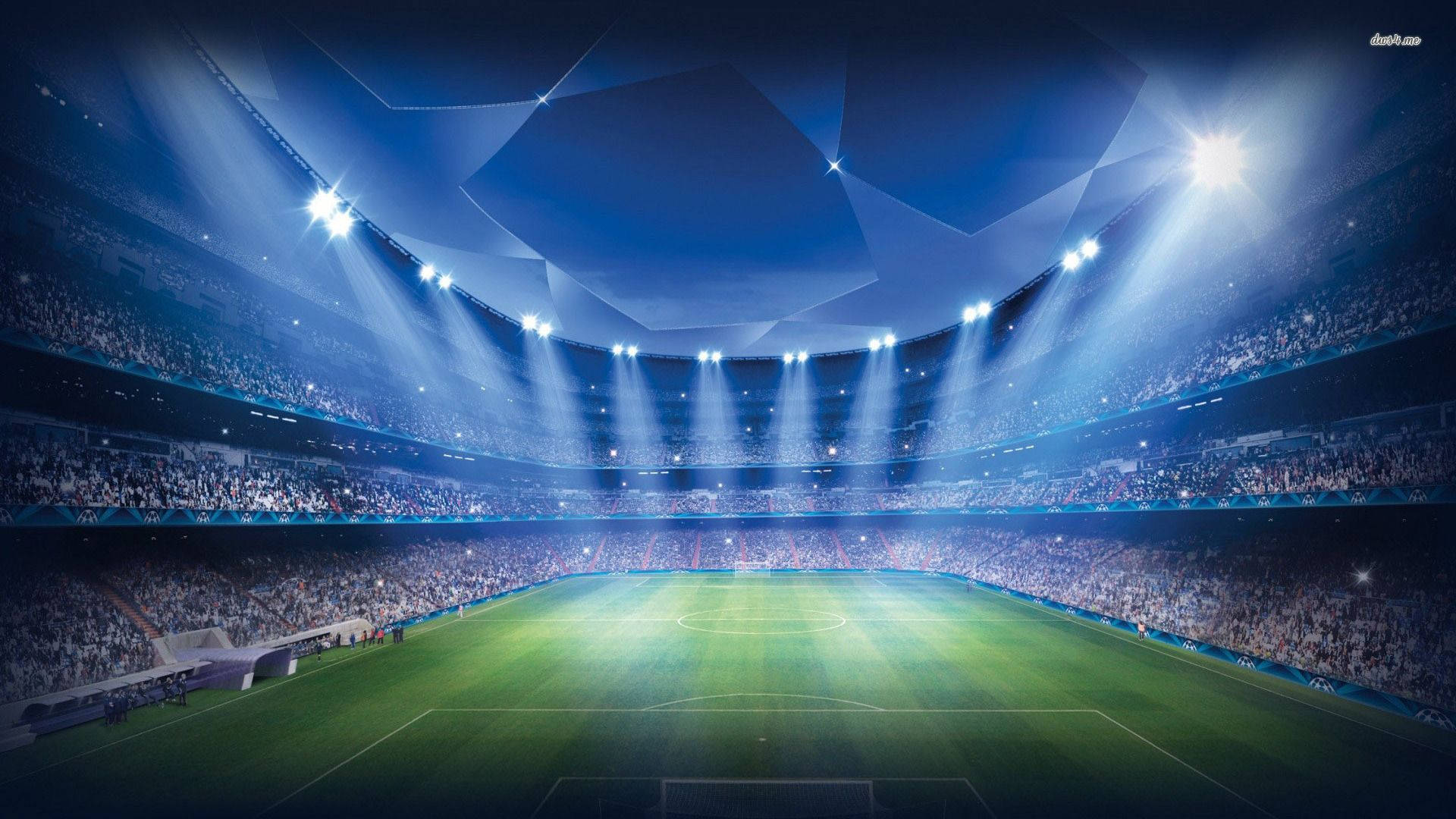Glowing Sports Stadium Wallpaper