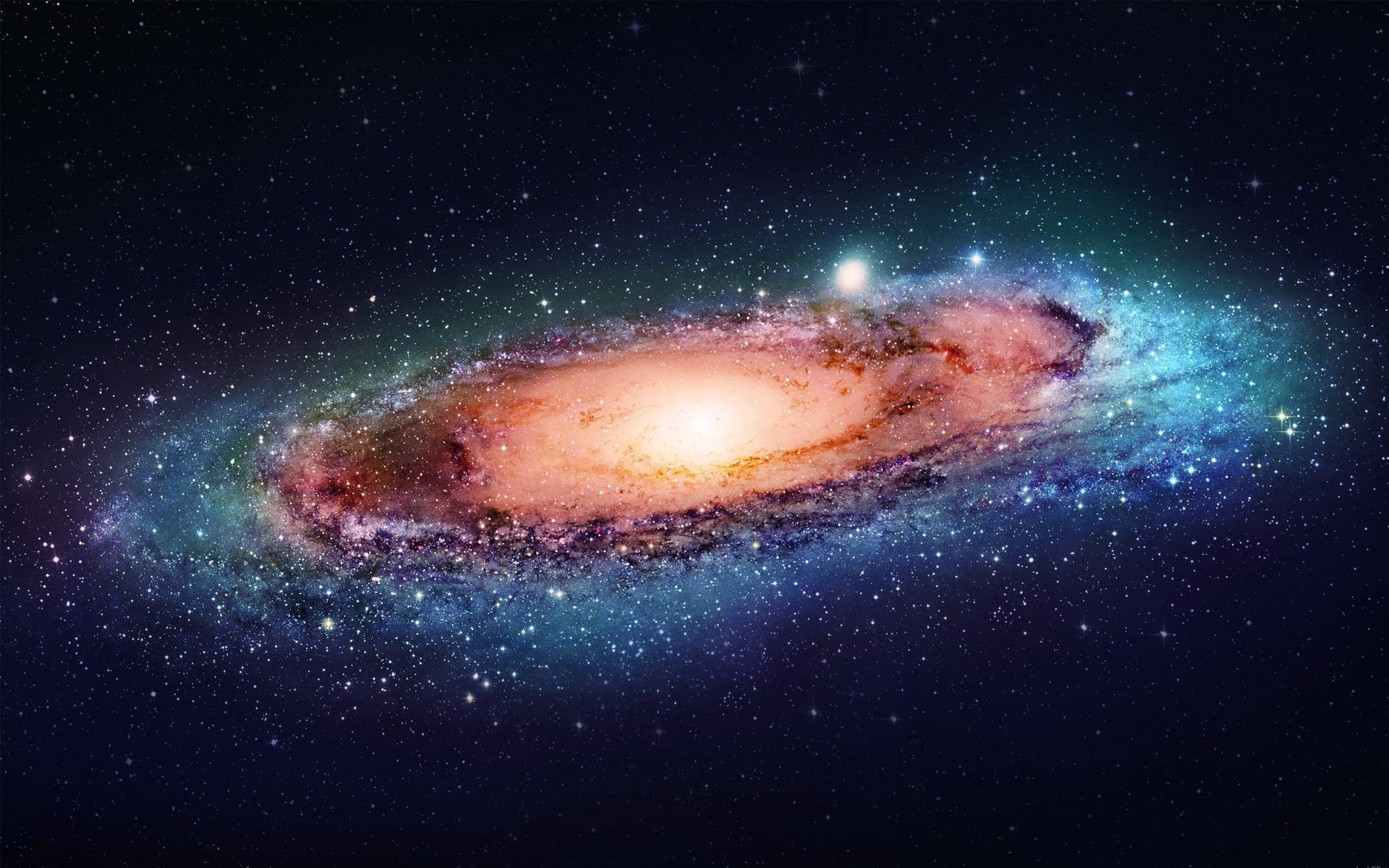Glowing Stars On Andromeda Galaxy Wallpaper