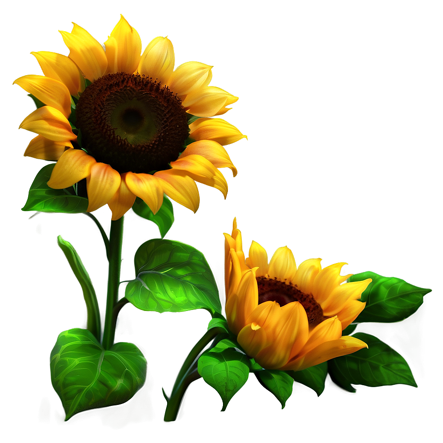 Glowing Sunflower Png Alm46 PNG