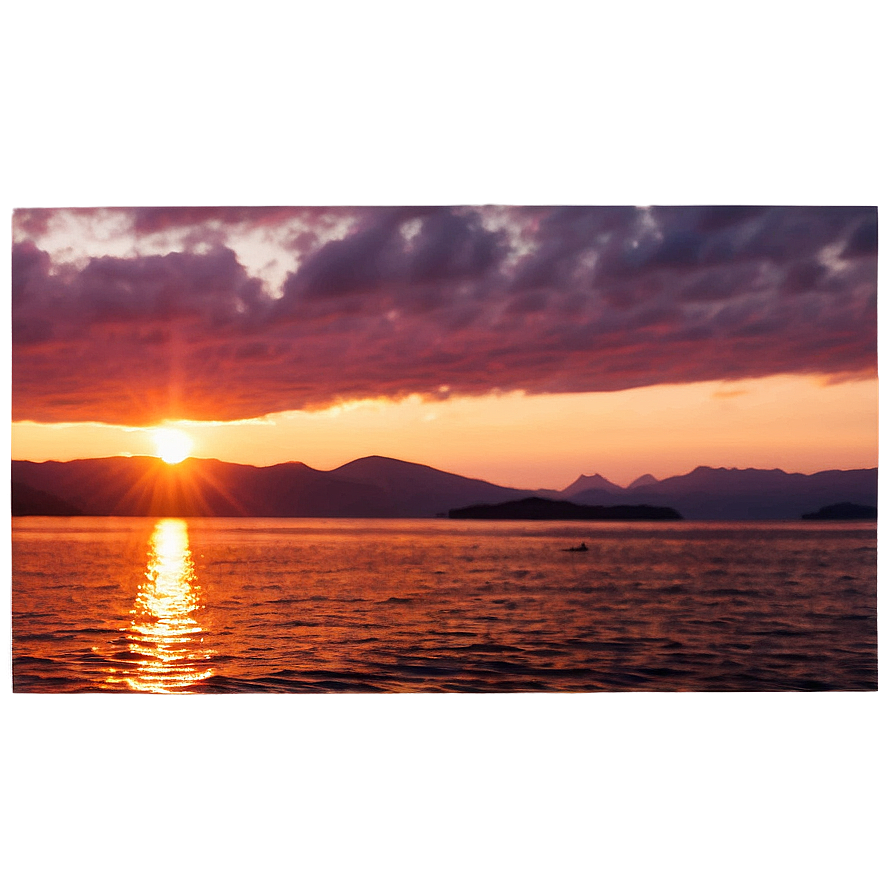 Glowing Sunset Over Sea Png 36 PNG