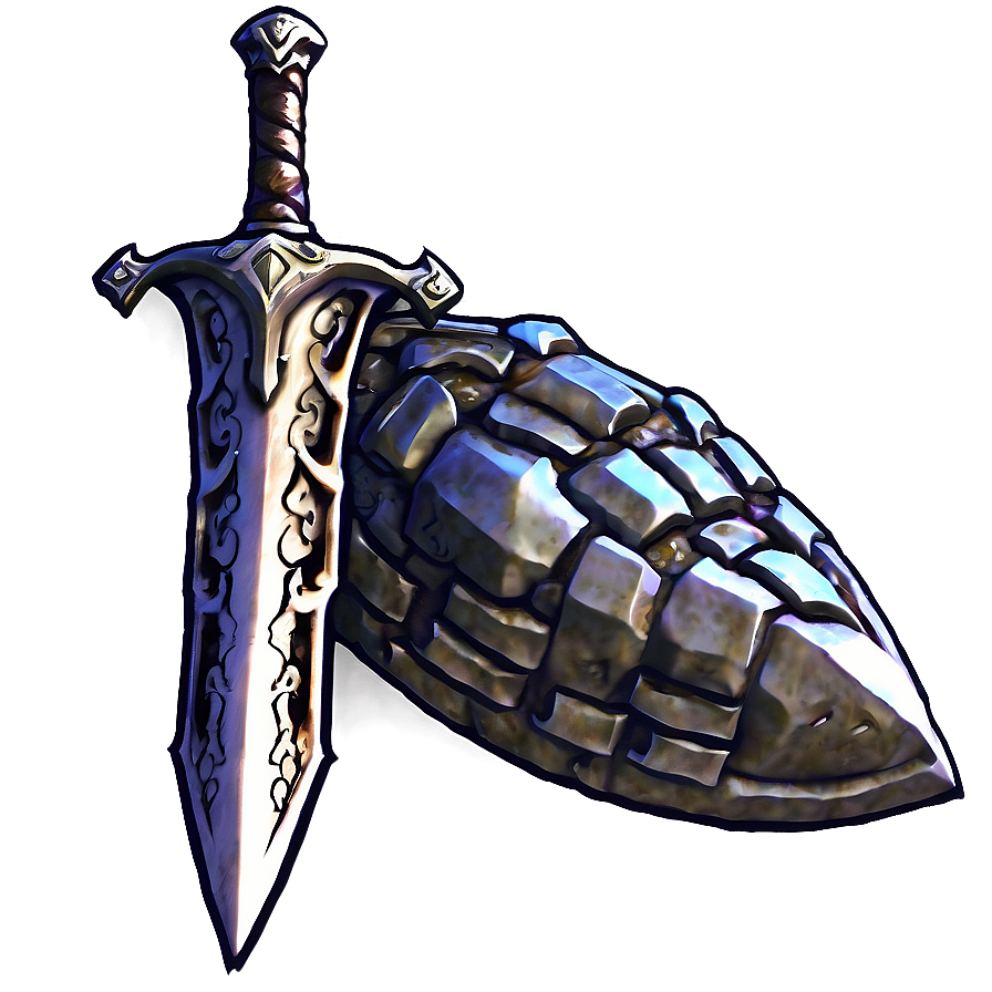 Glowing Sword And Shield Image Png Cpo PNG