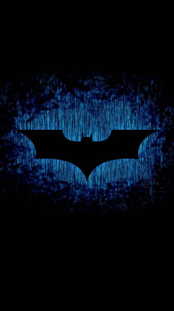 Glødende Symbol af Batman Dark iPhone Tapet. Wallpaper