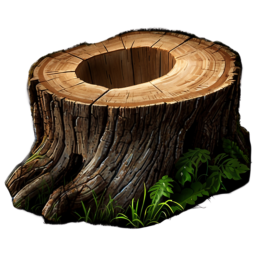 Glowing Tree Stump Png 06132024 PNG