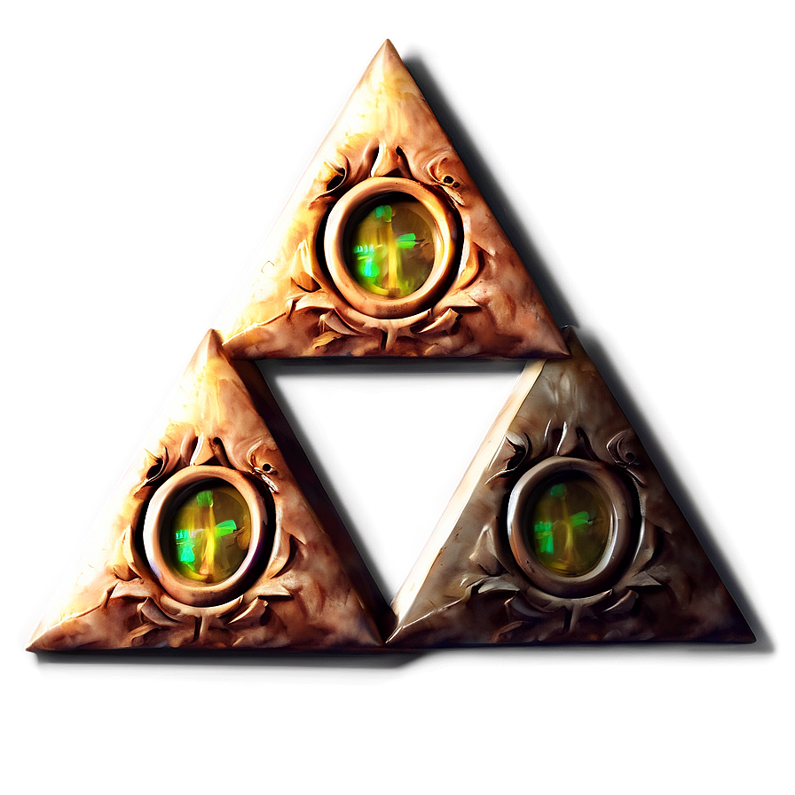 Download Glowing Triforce Art Png Fvo | Wallpapers.com