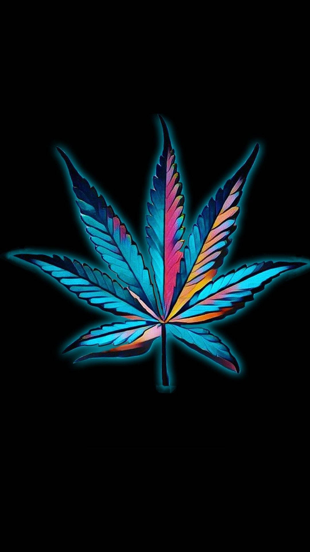 Glowing Weed For Iphone Screens Wallpaper