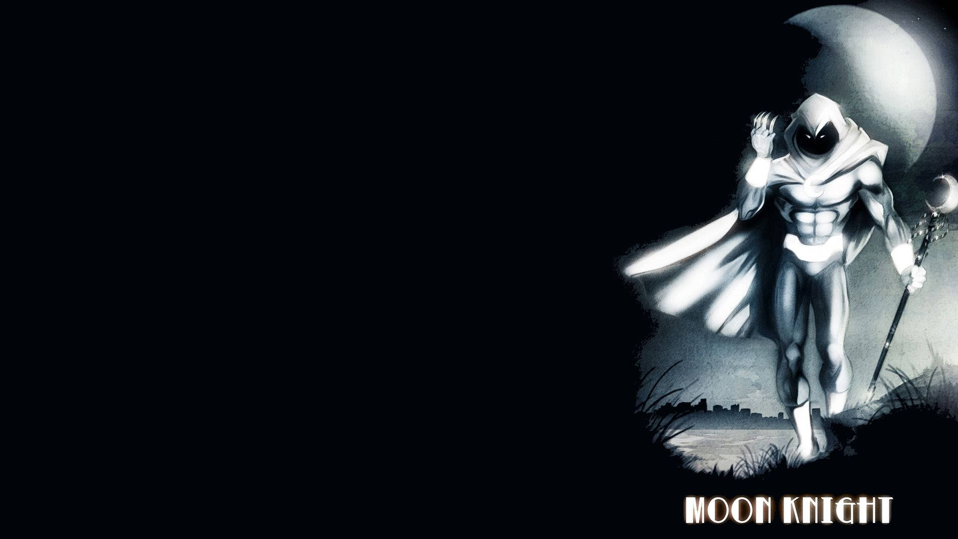 Glowing White Moon Knight