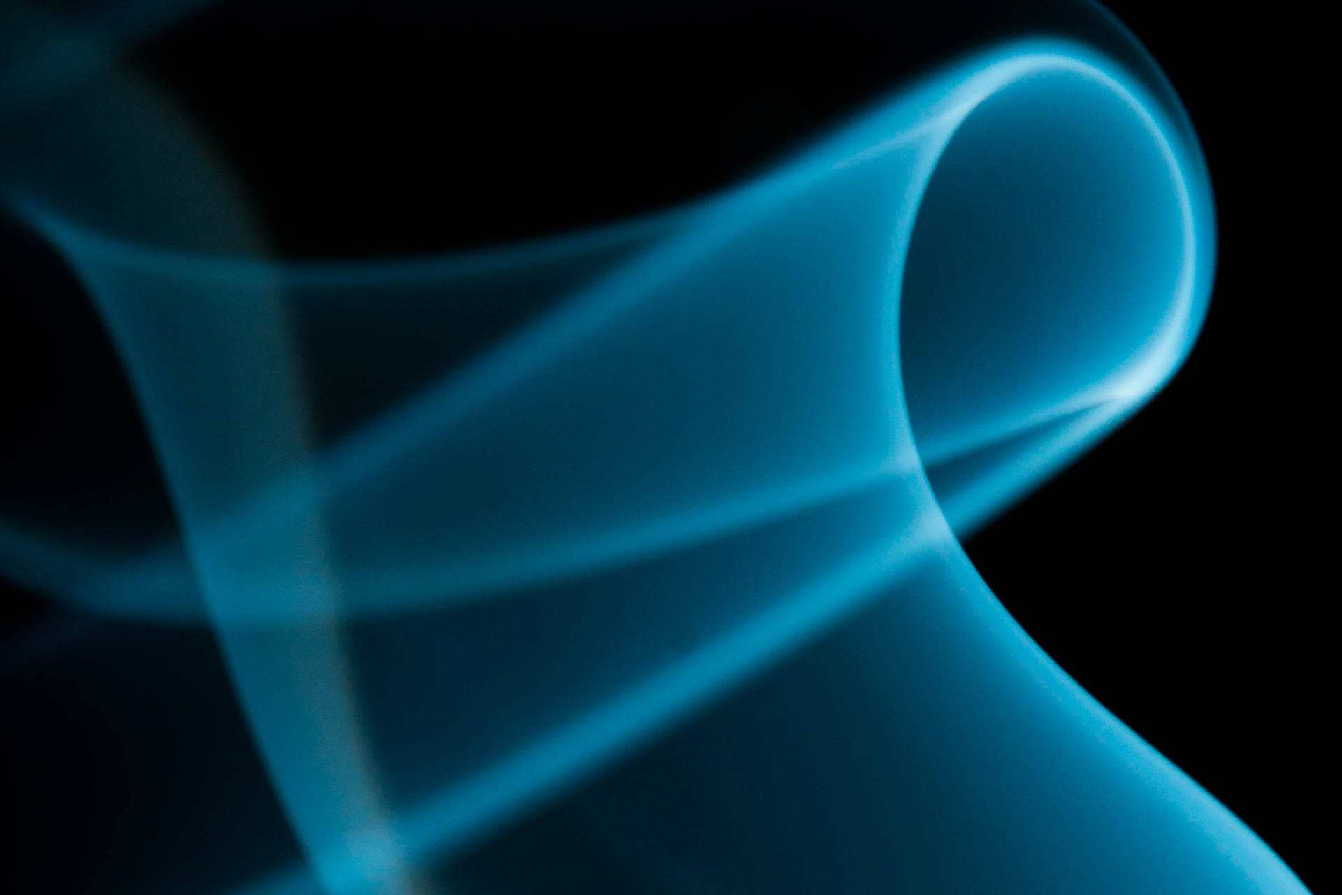 Glowing Wispy Blue Abstract Picture