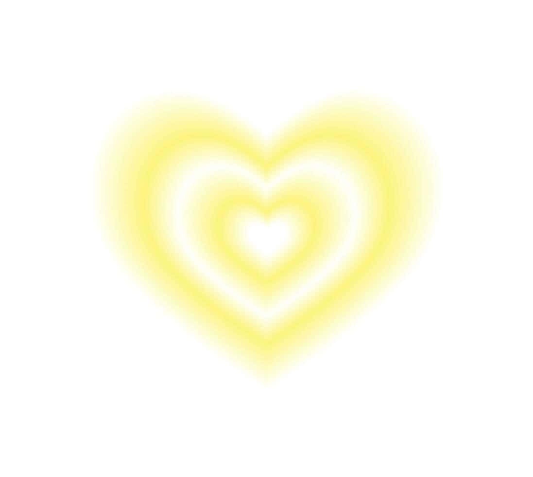 Glowing Yellow Heart Aura Wallpaper