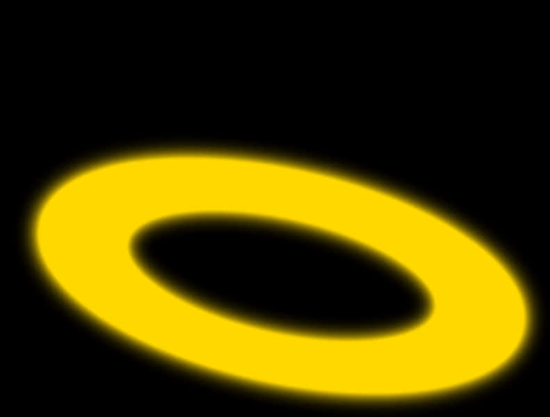 Glowing Yellow Ring Vector PNG