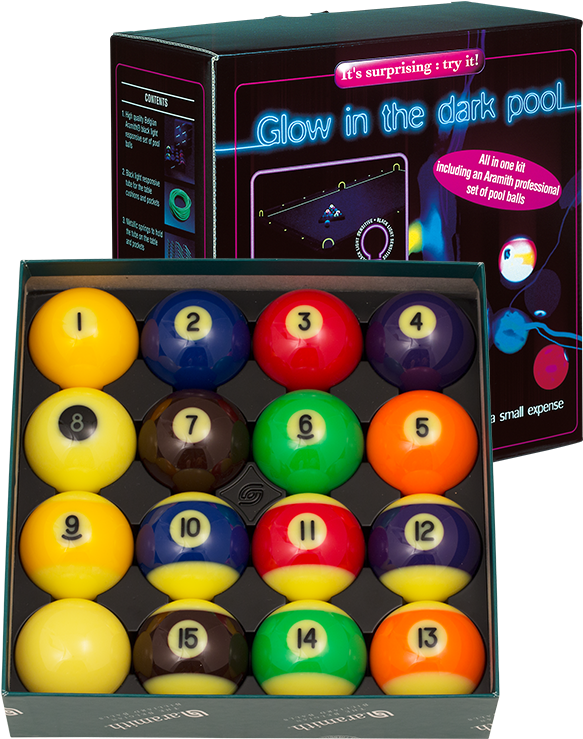 Glowinthe Dark Pool Balls Set PNG