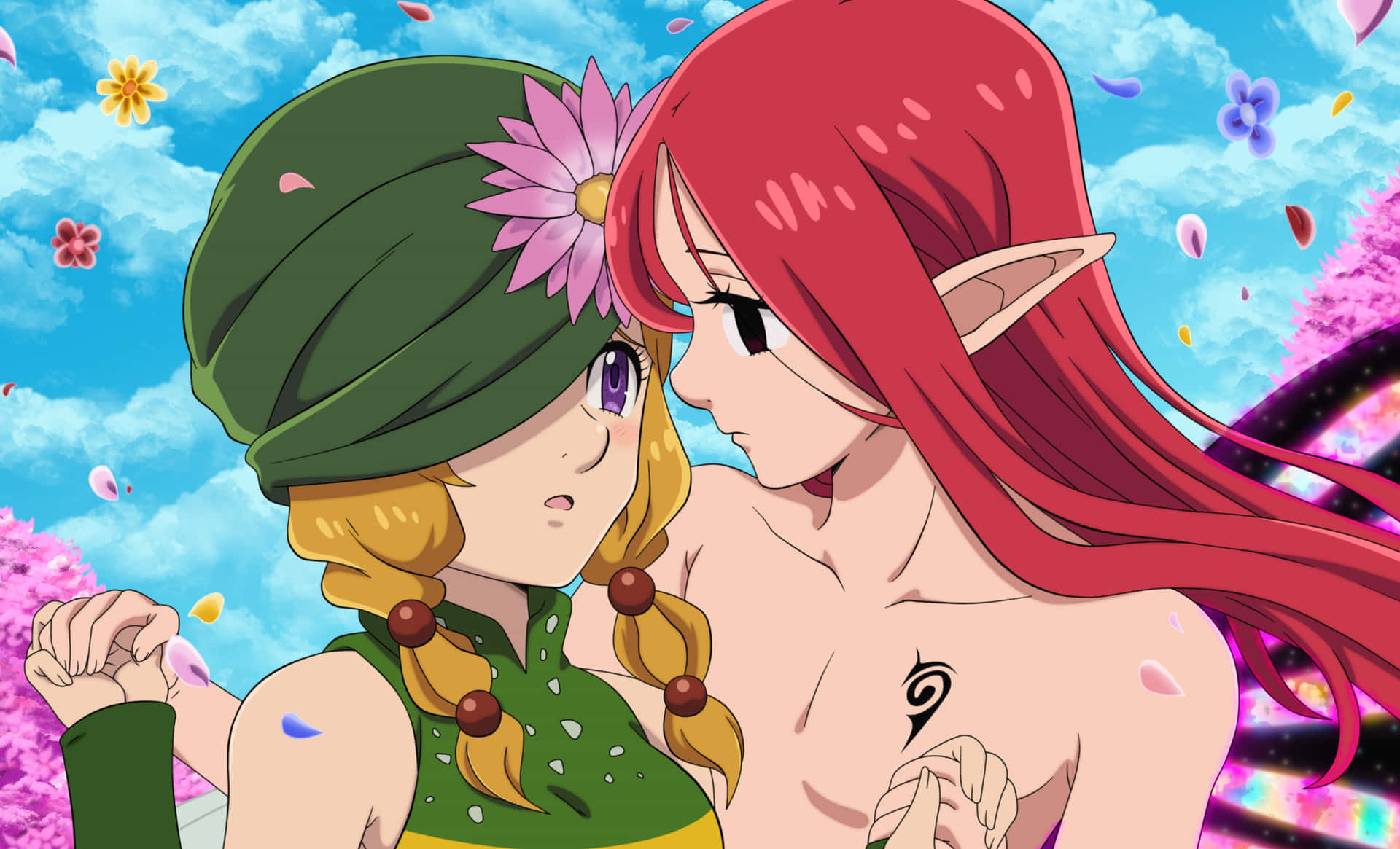 Personnages D'anime Gloxinia Et Compagnon Fond d'écran