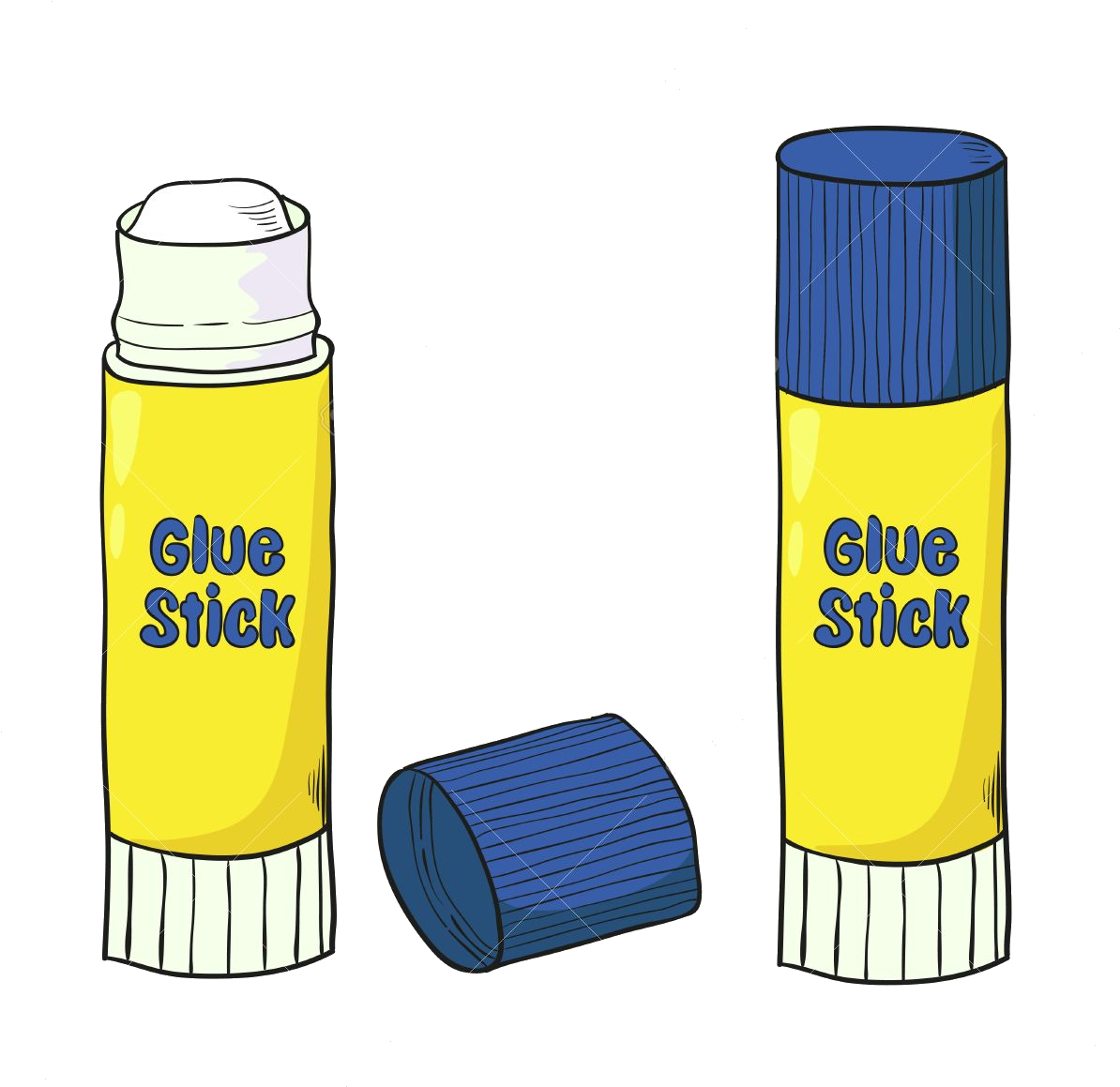 Glue Sticks Illustration PNG