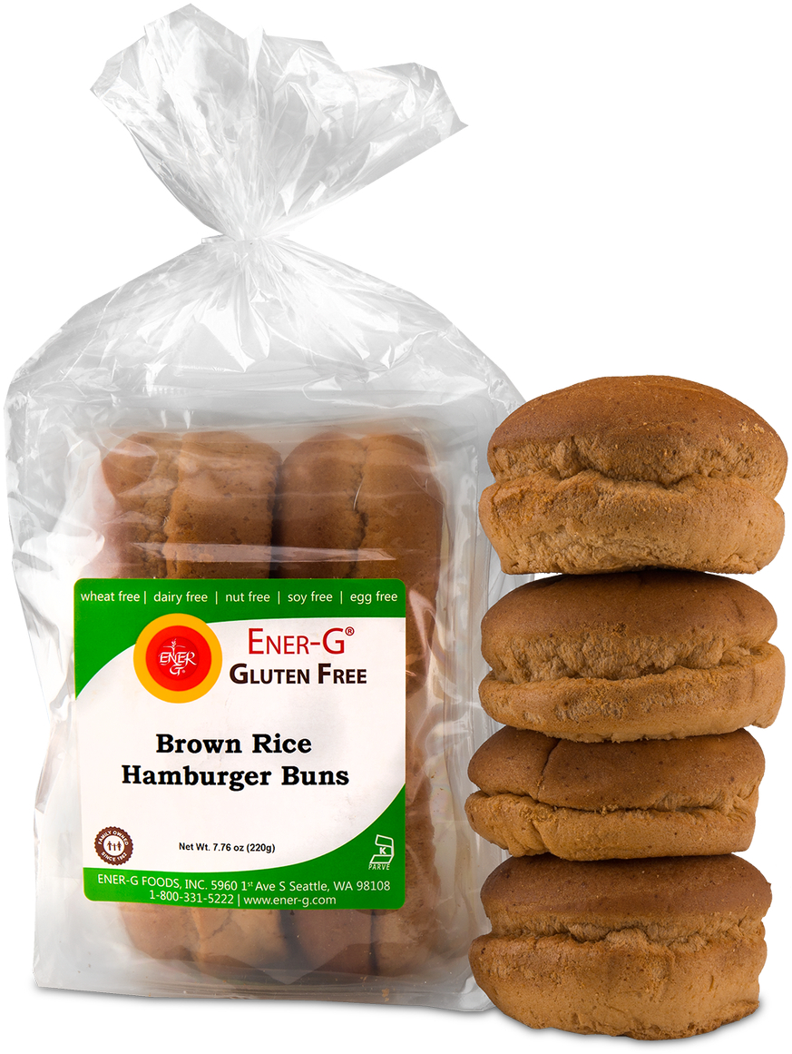 Gluten Free Brown Rice Hamburger Buns PNG
