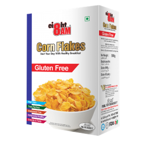 Gluten Free Corn Flakes Cereal Box PNG
