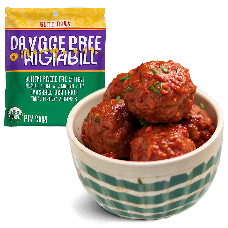 Gluten Free Meatballs Packaging PNG