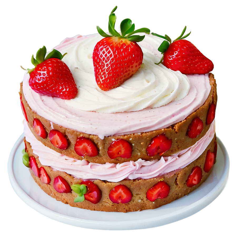 Gluten-free Strawberry Cake Png 06212024 PNG