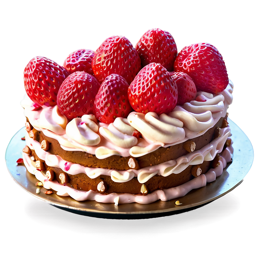 Gluten-free Strawberry Cake Png 06212024 PNG