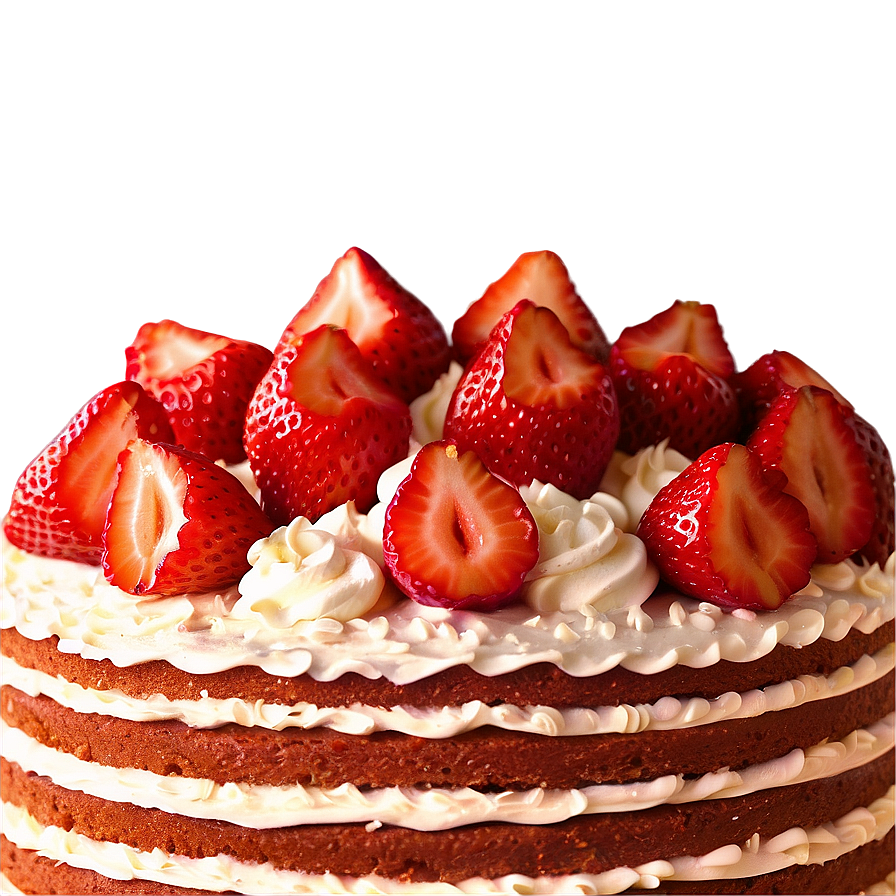 Gluten-free Strawberry Cake Png Omk PNG