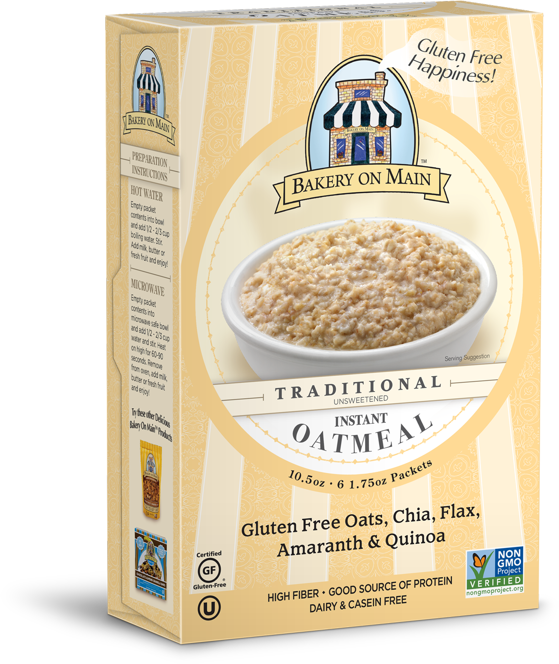 Gluten Free Traditional Oatmeal Package PNG