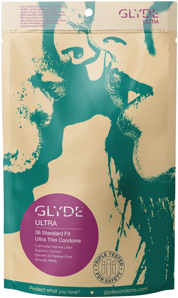 Glyde Ultra Condom Package Design PNG