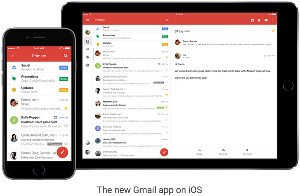 Gmail App Interfacei O S PNG