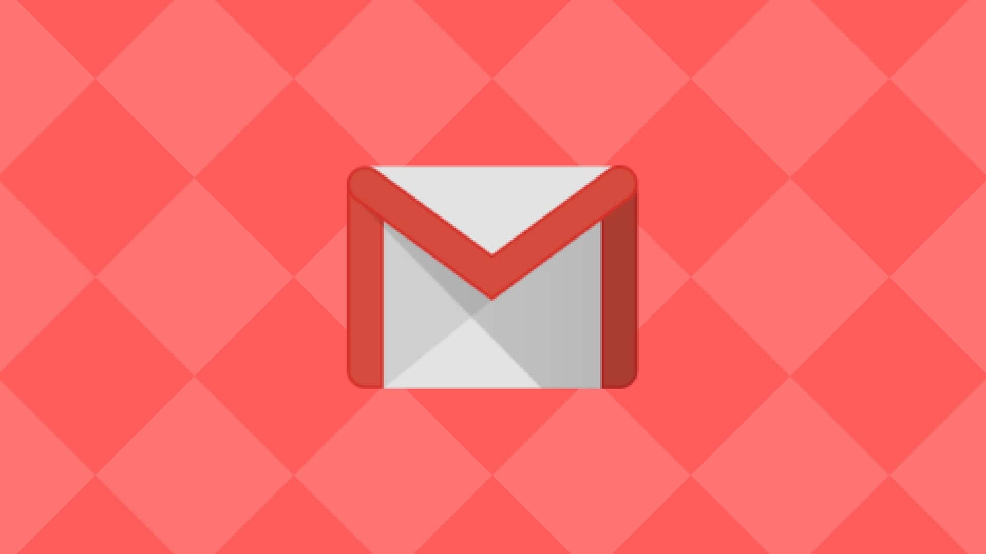 A Gmail Logo On A Red Background