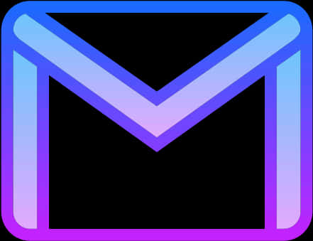 Gmail Logo Neon Style PNG