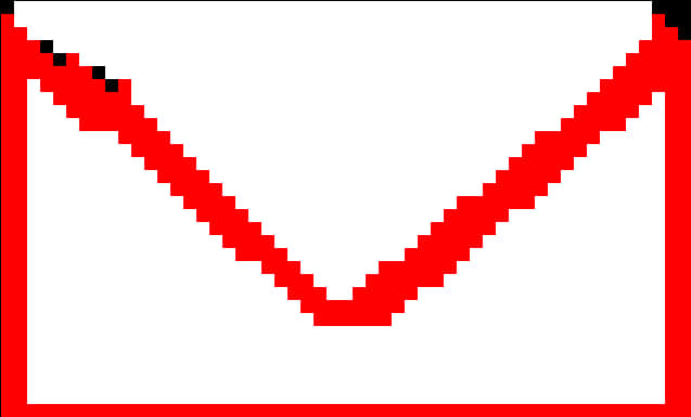 Gmail Logo Pixel Art PNG