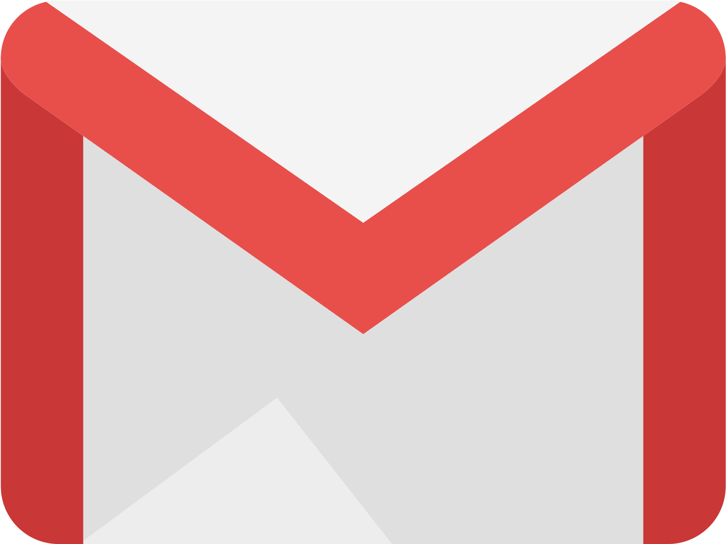Gmail Logo Redand White PNG