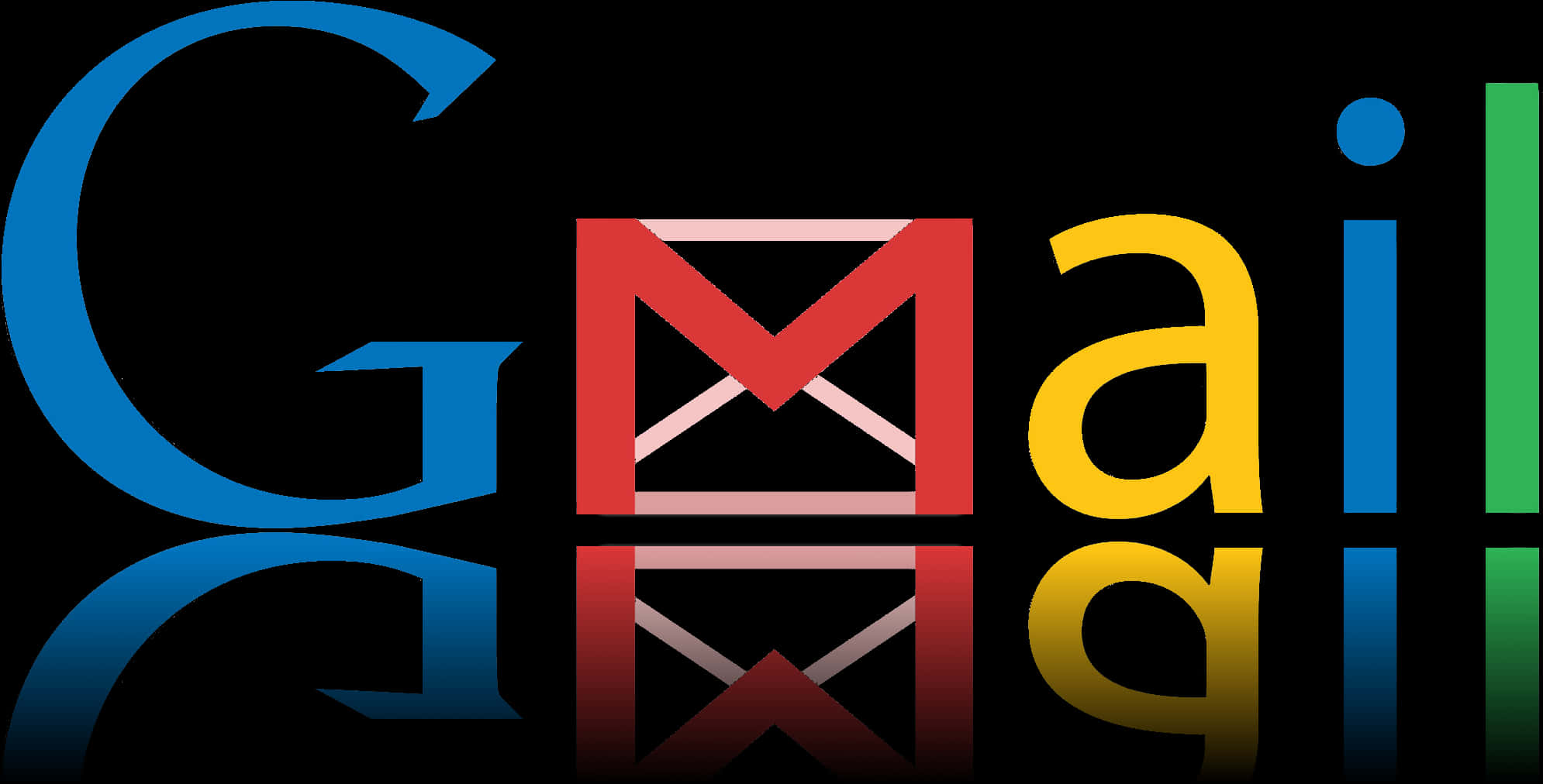 Gmail Logo Reflection PNG