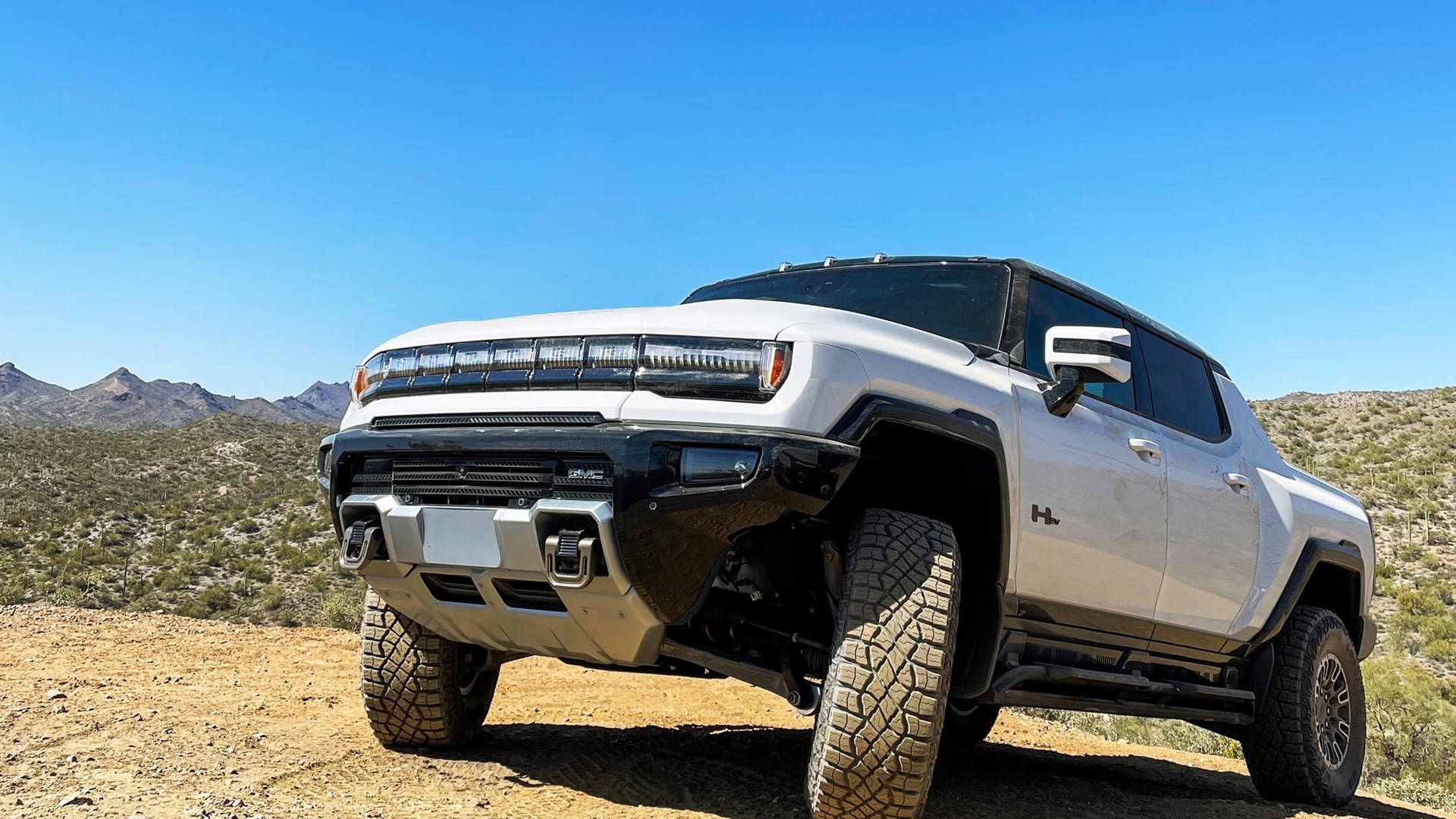 A Bold and Powerful GMC Hummer EV Wallpaper