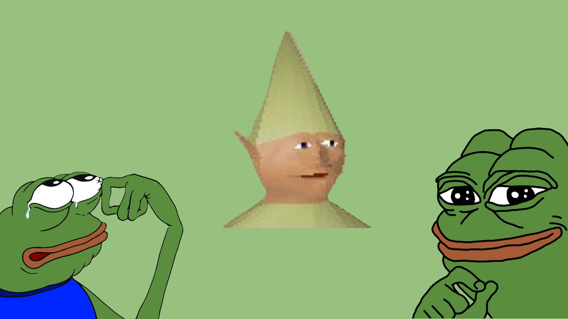 Elf with Pepe The Frog memes with different expressions.