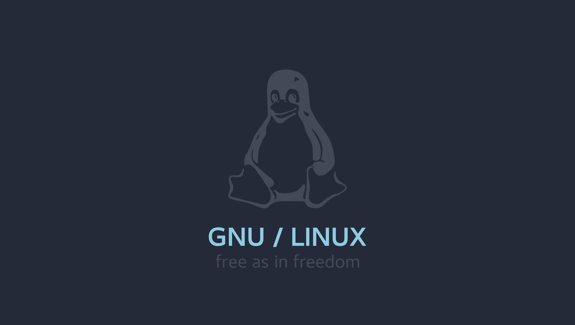 GNU Linux Dark Tux HD Wallpaper