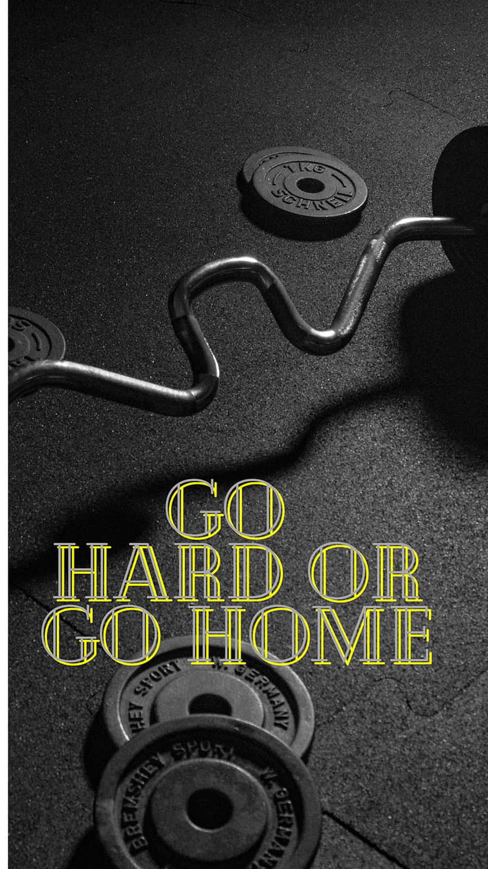 Go Hard or Go Home Motivational Image Wallpaper