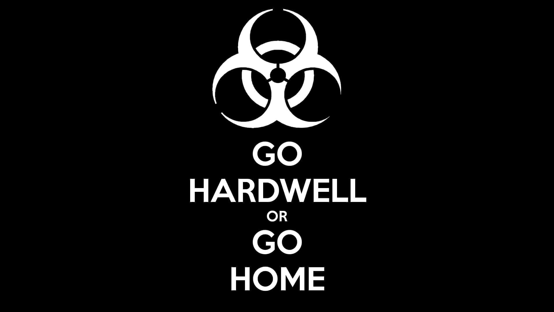 Biohazard Logo Gør det hårdt eller gå hjem Wallpaper