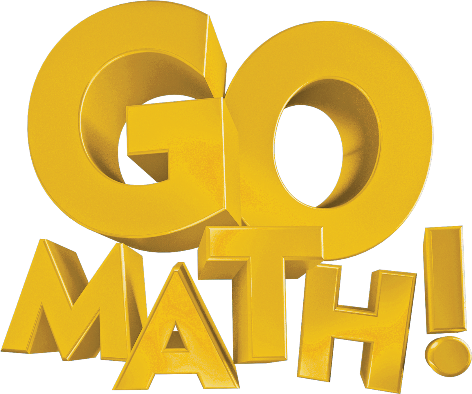 Go Math3 D Text Logo PNG