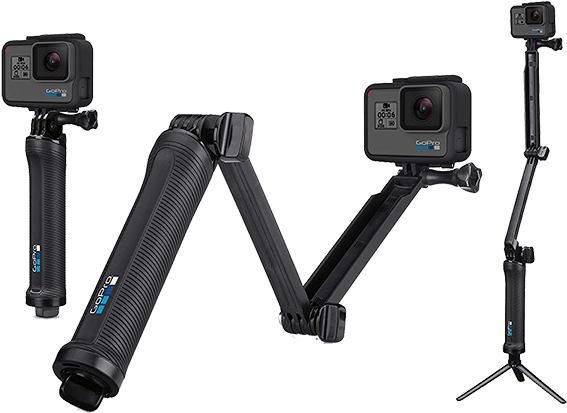 Go Pro Camera Tripods Variety PNG