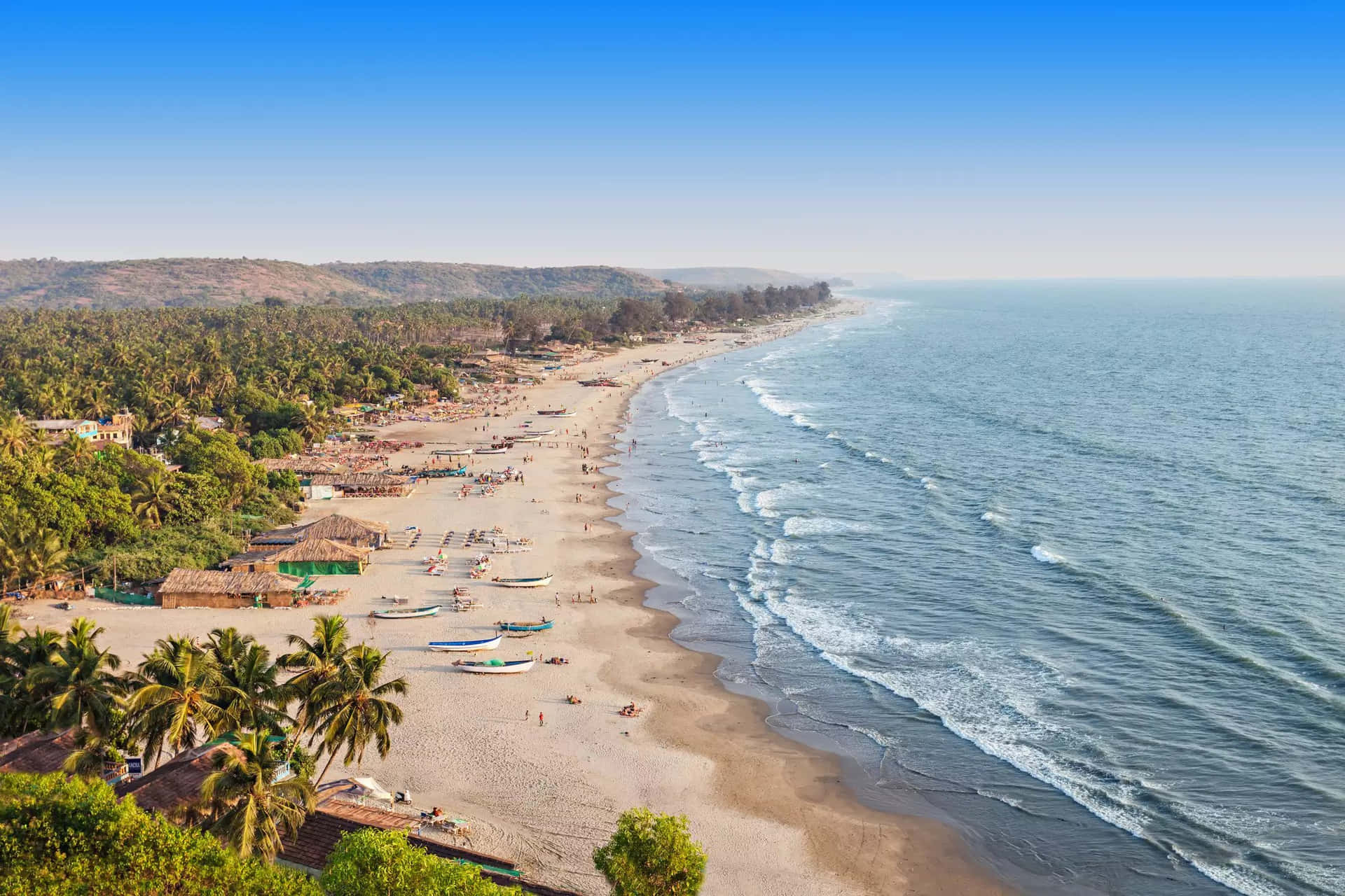 Enlugn Strand I Goa, Indien För En Perfekt Semester.