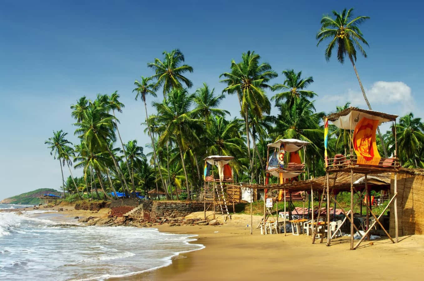 Unaserena Sera In Una Spiaggia Mozzafiato A Goa.